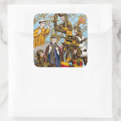 St. Thomas Beckets Martyrdom (M 031) Quadratischer Aufkleber (Tasche)