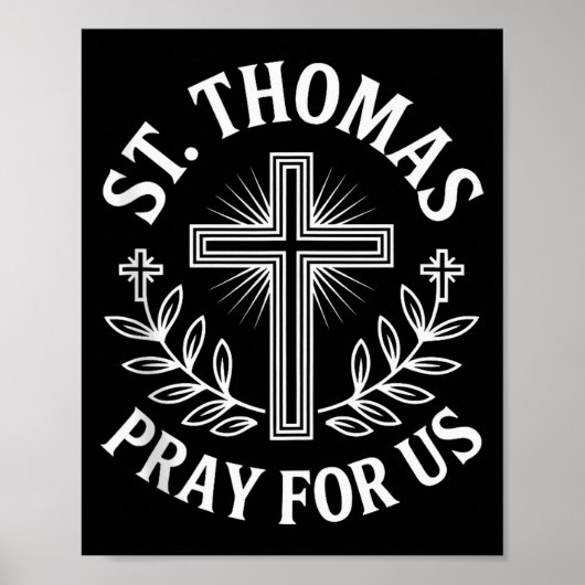 St. Thomas Bete Für Uns Katholischer Heiliger Anda Poster (Vorne)