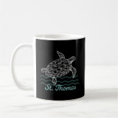 St Thomas Caribbean Island Sea Turtle Kaffeetasse (Links)