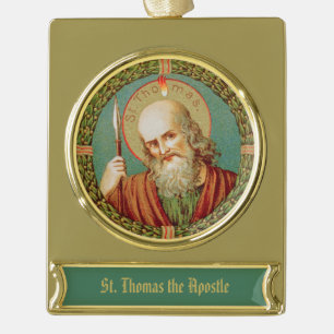 St. Thomas der Apostel (JMAS 12) Banner-Ornament Gold