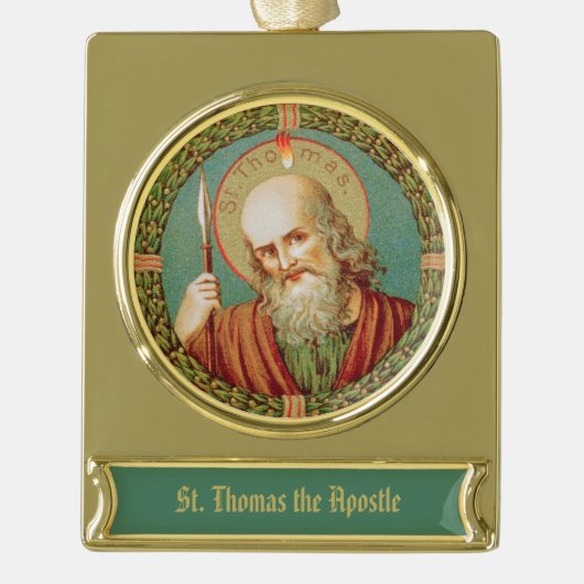St. Thomas der Apostel (JMAS 12) Banner-Ornament Gold (Vorderseite)