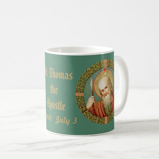 St. Thomas der Apostel (JMAS 12) Kaffeetasse (VorderseiteRechts)