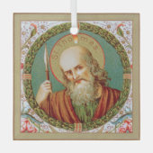 St. Thomas der Apostel (JMAS 12) Ornament Aus Glas (Vorderseite)