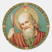 St. Thomas der Apostel (JMAS 12) Runder Aufkleber (Vorderseite)