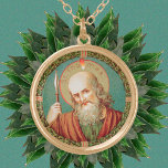 St. Thomas der Apostel (JMAS 12) Vergoldete Kette<br><div class="desc">Der Heilige Thomas der Apostel, auch Didymus genannt, war einer der zwölf Apostel Jesu Christi gemäß dem Neuen Testament. Nachdem er zunächst an der Auferstehung gezweifelt hatte, bis er Christus Wunden für sich selbst berühren konnte, ging der Heilige Thomas weiter, um Parthia, Persien und Indien mit missionarischem Eifer zu evangelisieren....</div>