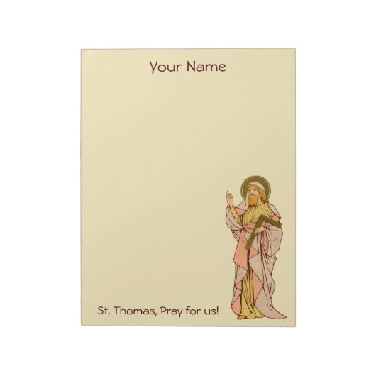 St. Thomas der Apostel (RLS 18) 8.5"x11" Notizblock (Rotiert)