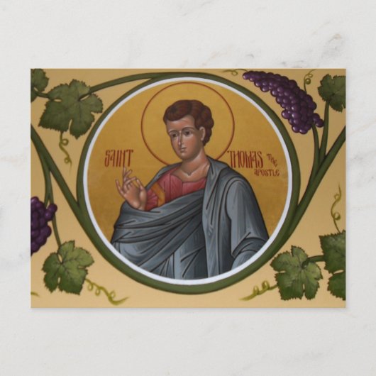 St. Thomas, die Apostelgebet-Karte Postkarte (Vorderseite)