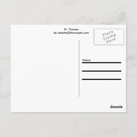 St. Thomas Foto Collage Postcard Postkarte (Rückseite)