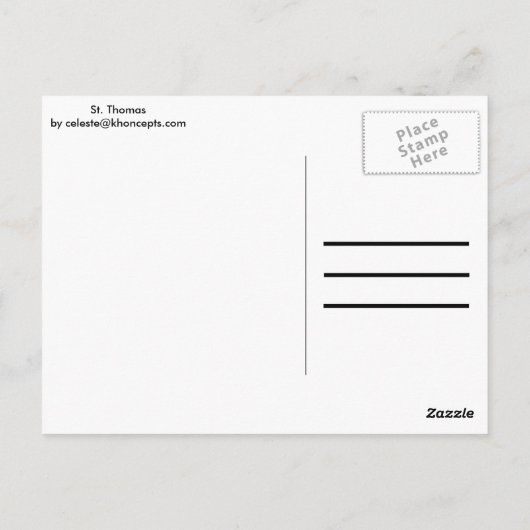 St. Thomas Foto Collage Postcard Postkarte (Rückseite)