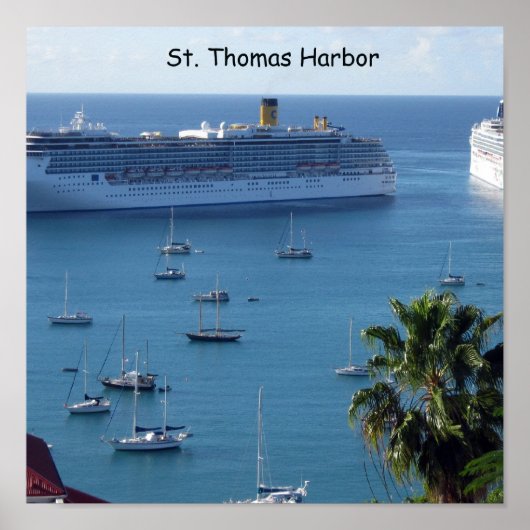 St.Thomas Harbor Poster (Vorne)