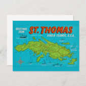 St. Thomas Island Postkarte (Vorne/Hinten)