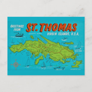 St. Thomas Island Postkarte