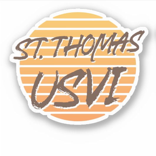 St. Thomas Jungfrau Islands Aufkleber (Vorderseite)