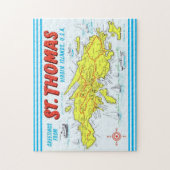 St. Thomas Jungfrau Islands Detaillierte Karte Puzzle (Vertikal)