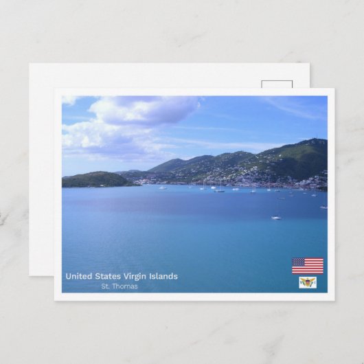 St. Thomas - Jungfrau Postkarte (Vorne/Hinten)