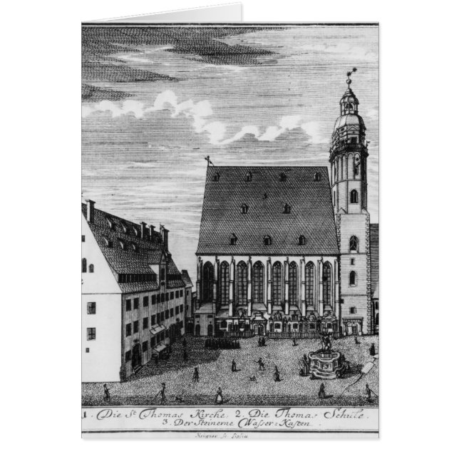 St. Thomas Kirche und Schule in Leipzig, 1723 (Vorne)