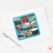 St. Thomas - Landschaftliches FotoCollage Quadratischer Aufkleber (Umschlag)