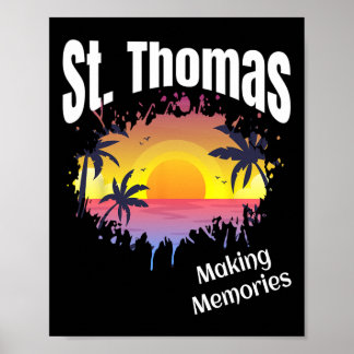 St Thomas Making Erinnerungen Matching Family Vaca Poster