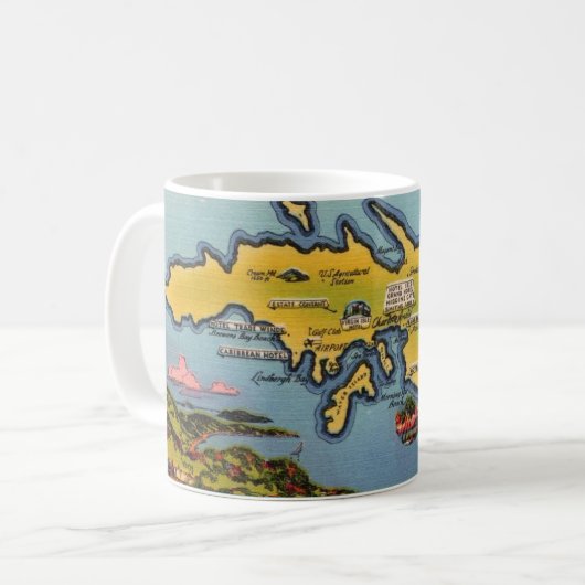 St. Thomas Map Tasse (Vorderseite Links)
