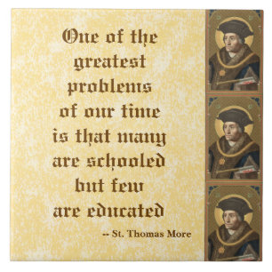 St. Thomas More (SAU 026) Berühmtes Bildungszitat Fliese