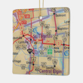 St. Thomas Ontario Karte Keramikornament (Links)