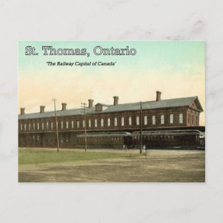 St. Thomas, Ontario - MC Bahnhof c. 1910 Postkarte