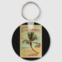 St Thomas Palm Tree Vintage Travel