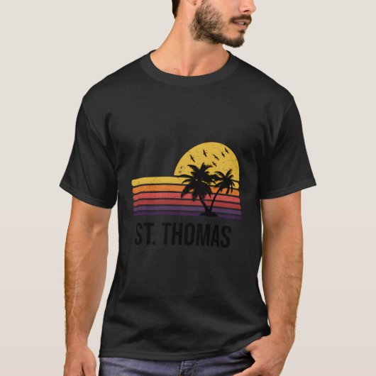 St Thomas Palm Trees T-Shirt (Vorderseite)