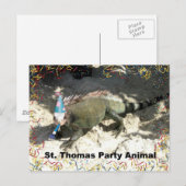 St. Thomas Party Animal! Postkarte (Vorne/Hinten)