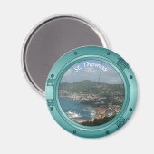 St Thomas Porthole Magnet (Vorderseite/Rückseite)