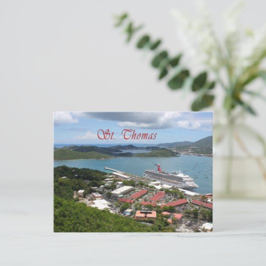 St. Thomas PostCard Postkarte (Stehend Vorderseite)