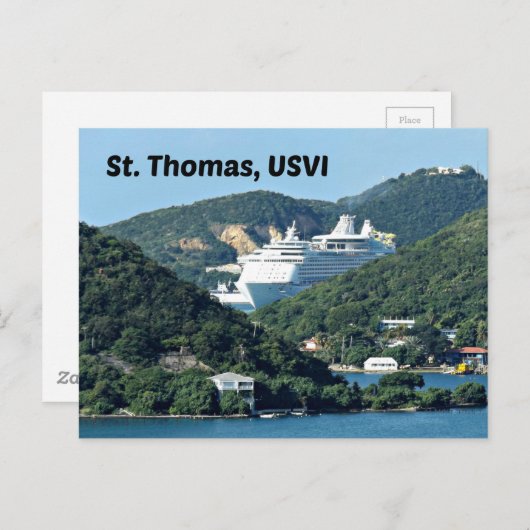 St. Thomas Postkarte (Vorne/Hinten)