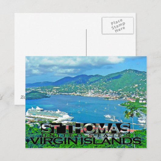 St Thomas Postkarte (Vorne/Hinten)