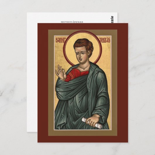 St. Thomas Prayer Card Postkarte (Vorne/Hinten)
