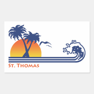 St. Thomas Rechteckiger Aufkleber
