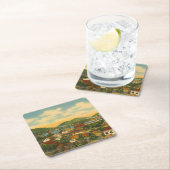 St Thomas Rechteckiger Pappuntersetzer (Vor Ort)