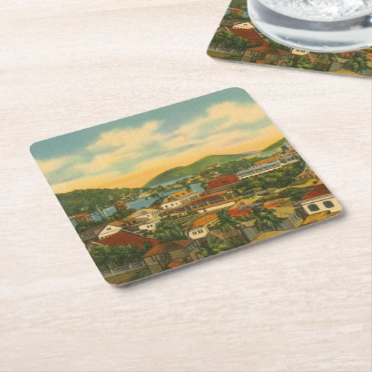 St Thomas Rechteckiger Pappuntersetzer (angewinkelt)