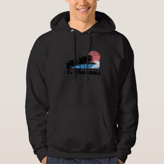 St Thomas retro Vintage Bekleidung T-Shirts (Vorderseite)