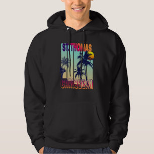 St Thomas Retro Vintage Stil Palme Hoodie