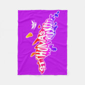 St. Thomas, "Rock City" Jungfrau Islands | Lila Fleecedecke (Vorderseite)