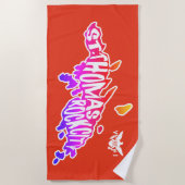 St. Thomas "Rock City" Jungfrau Islands, Red Strandtuch (Vorderseite)