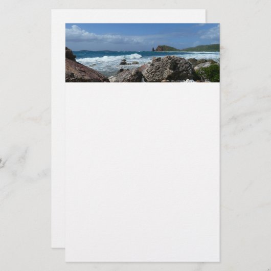 St. Thomas Rocky Beach Briefpapier (Vorne/Hinten)