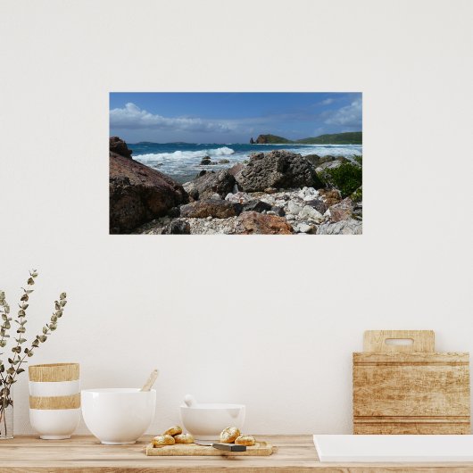 St. Thomas Rocky Beach Poster (Küche)