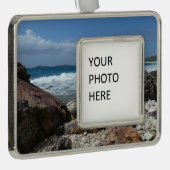 St. Thomas Rocky Beach Rahmen-Ornament Silber (Rechts)