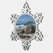 St. Thomas Rocky Beach Schneeflocken Zinn-Ornament (Rechts)
