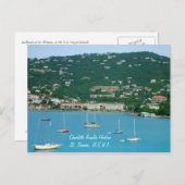 St. Thomas Sailboats-Brauch Postkarte (Vorne/Hinten)