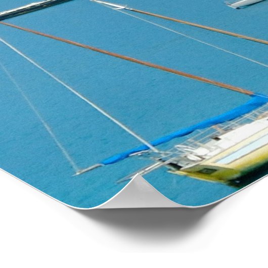 St. Thomas Sailboats Poster (Ecke)