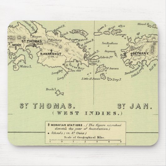 St. Thomas, St. Jan, St. Crook Mousepad (Vorne)