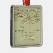 St. Thomas, St. Jan, St. Crook Silbernes Ornament (Rechts)