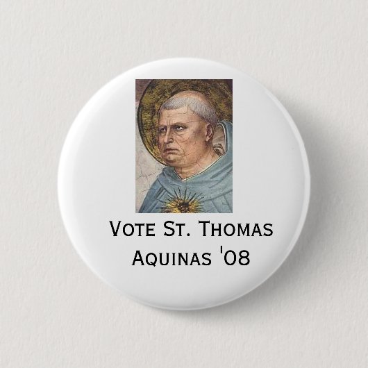 St Thomas Thomas von Aquin "08 Button (Vorderseite)